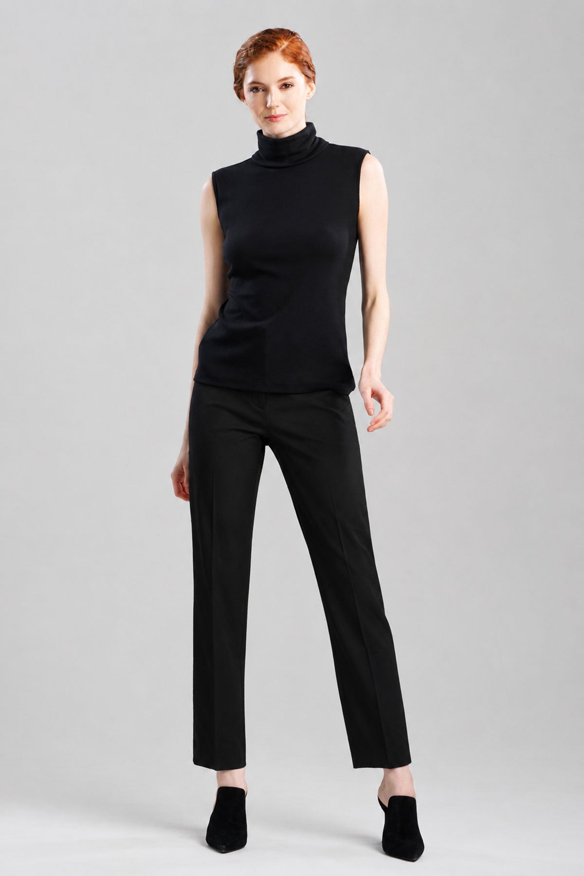 Buy Layering Jersey Sleeveless Turtleneck Top online Black Natori