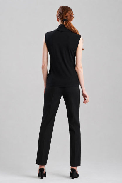 Buy Layering Jersey Sleeveless Turtleneck Top online Black Natori