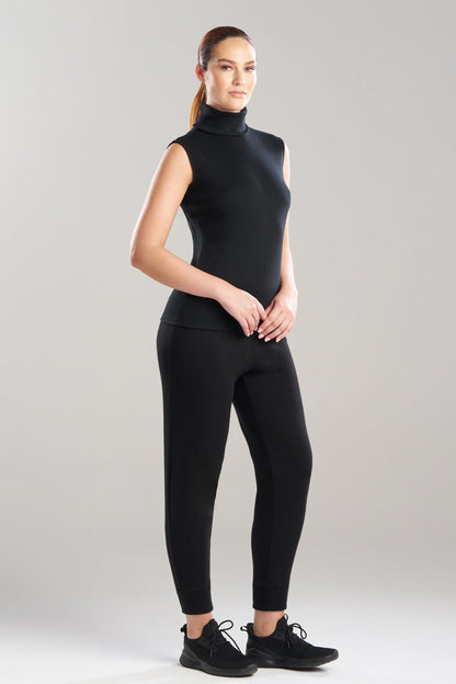 Buy Layering Jersey Sleeveless Turtleneck Top online Black Natori