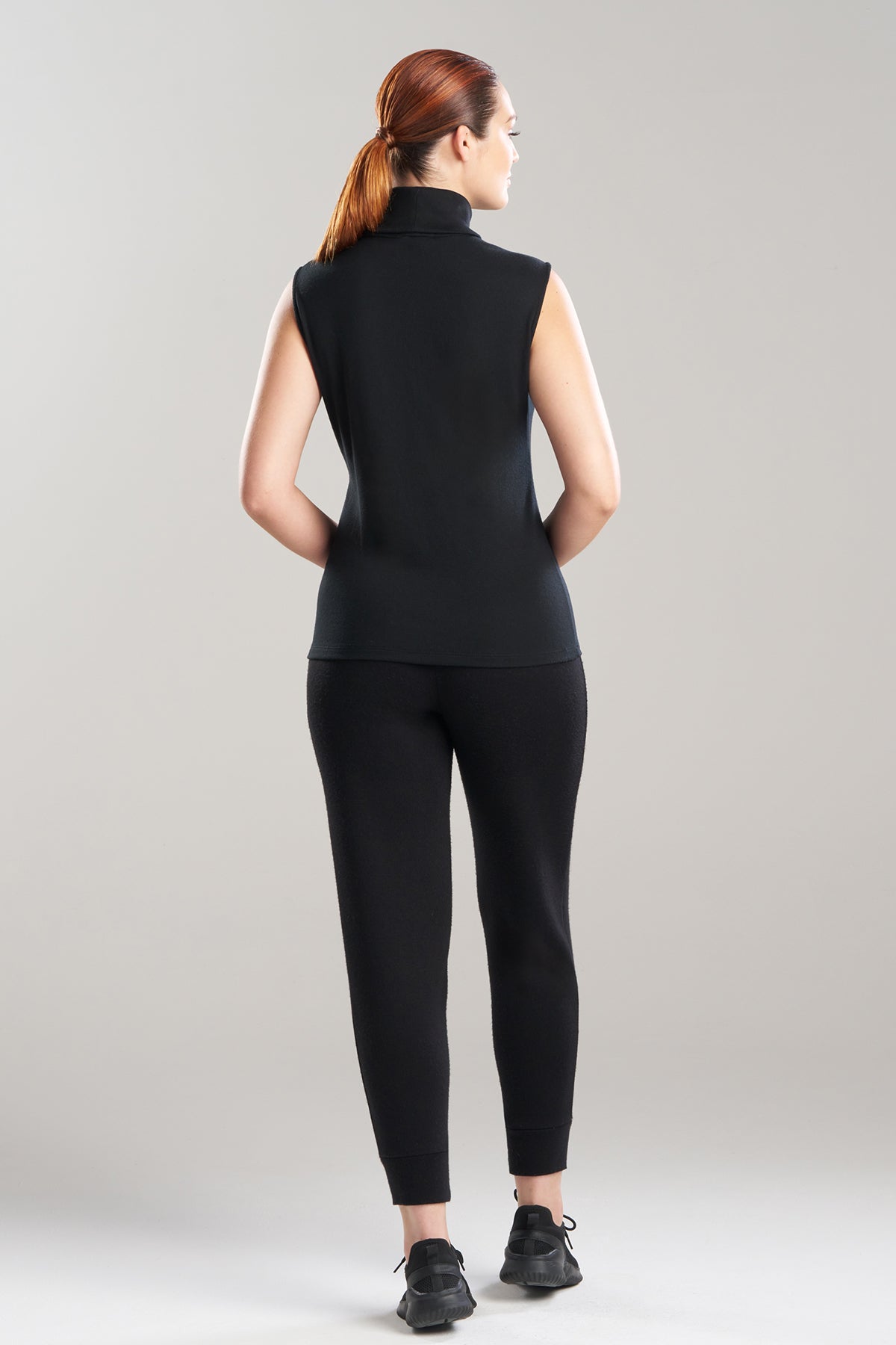 Buy Layering Jersey Sleeveless Turtleneck Top online Black Natori