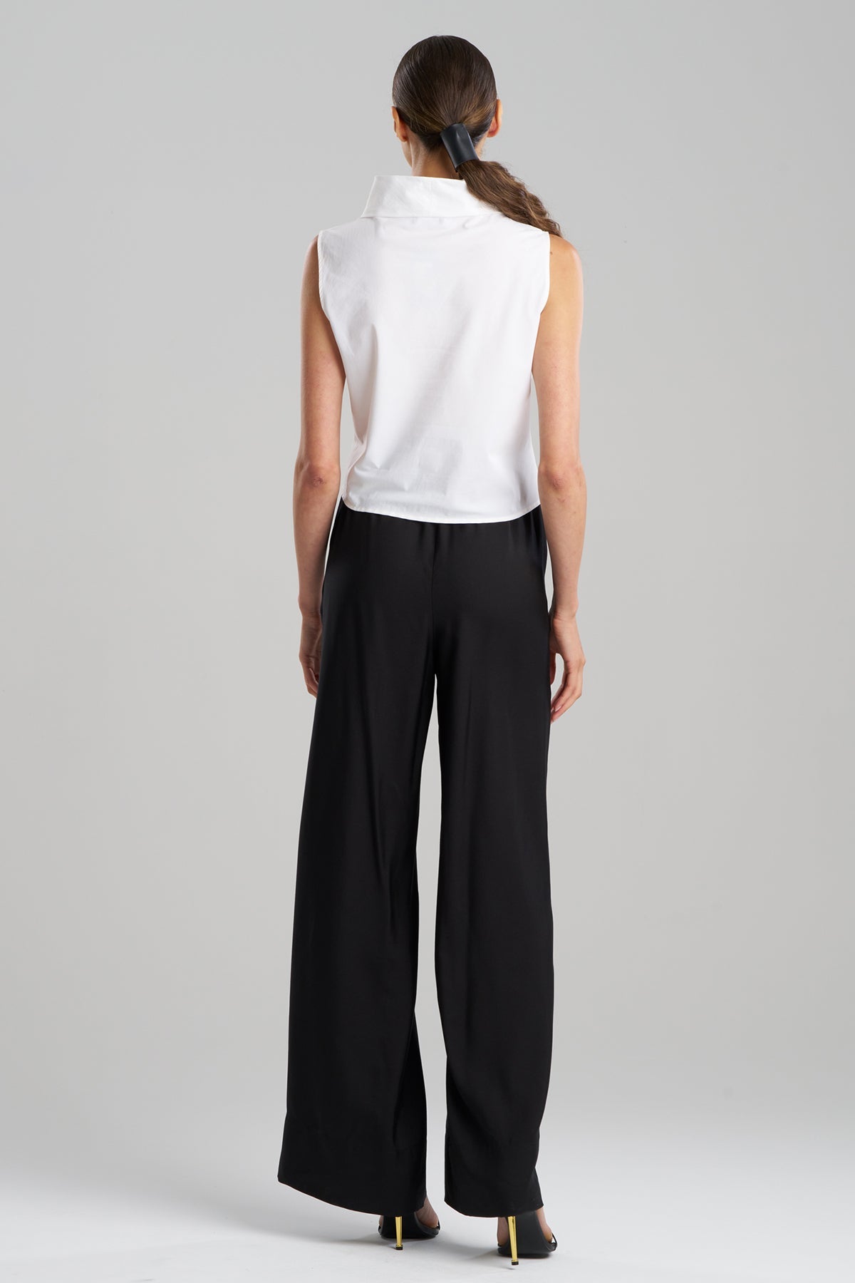 Buy Techno Poplin Cowl Top in White Online White Natori
