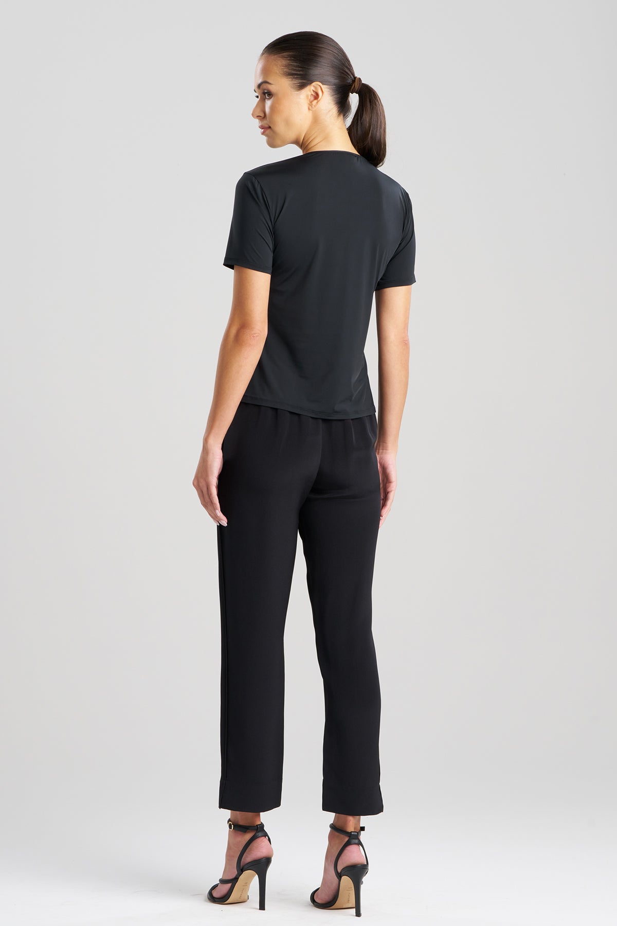 Illusion T-Shirt Top Black Natori