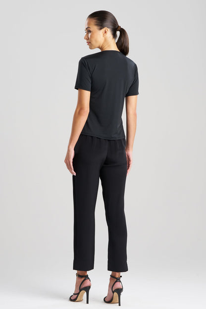 Illusion T-Shirt Top Black Natori