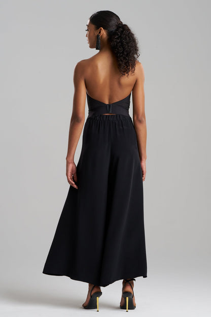 Couture Habotai Embellished Bustier Black Natori