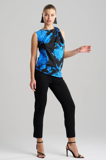 Buy Miyako Printed Cotton Chino Origami Top online Aster Blue Natori