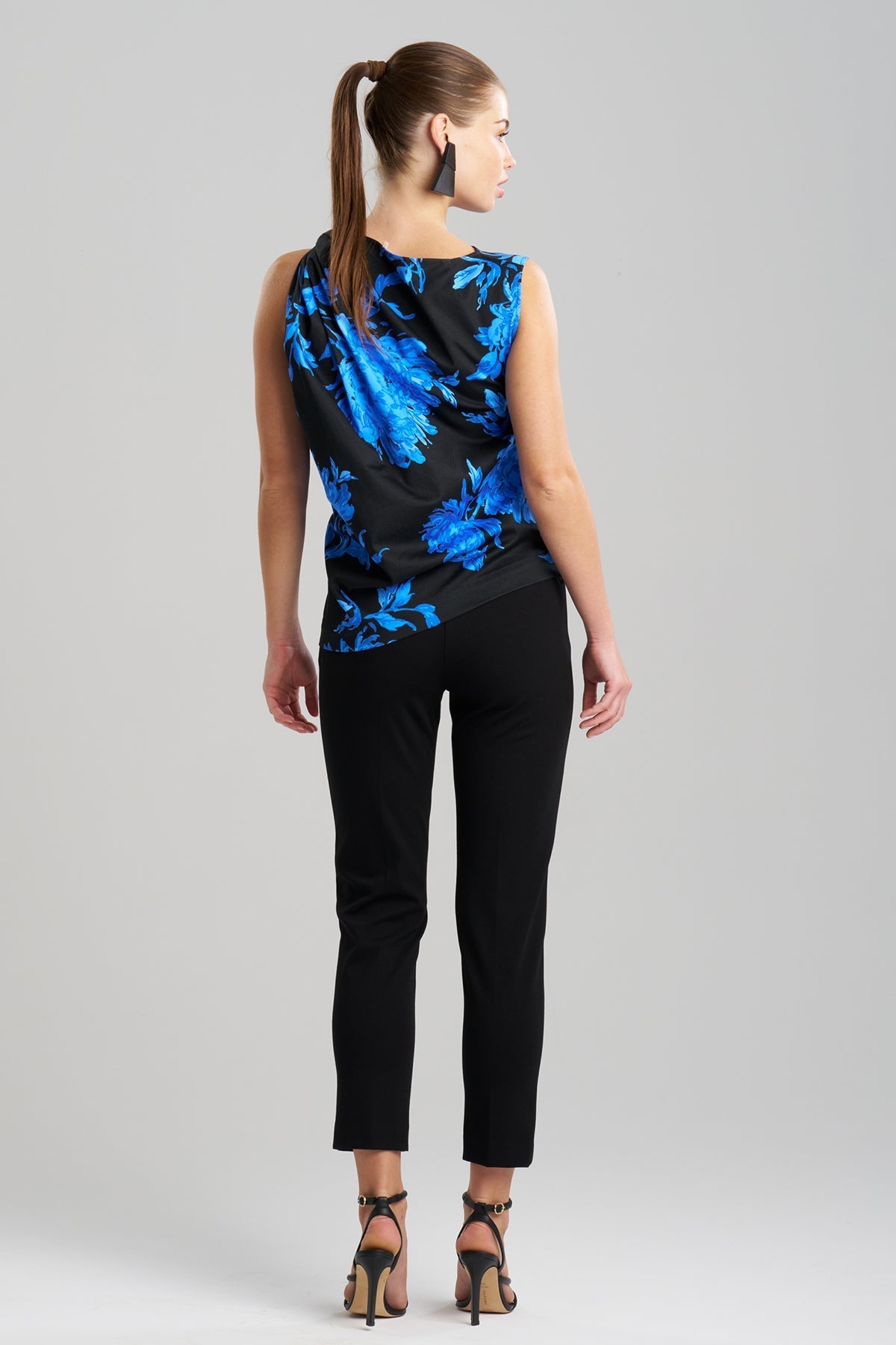 Buy Miyako Printed Cotton Chino Origami Top online Aster Blue Natori