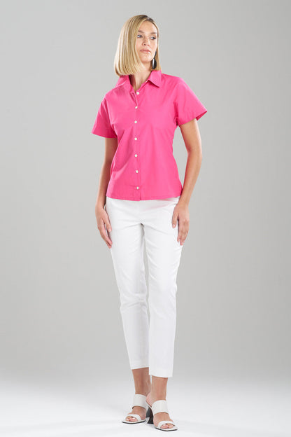 Buy Techno Poplin Shirt in Electric Pink Online Electric Pink Natori