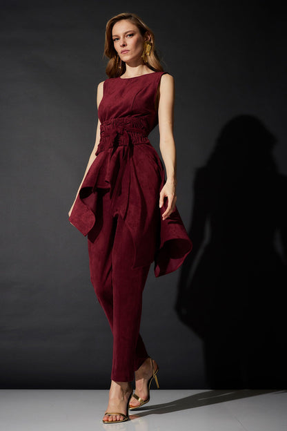 Vegan Luxe Suede Cascade Top Ruby Natori