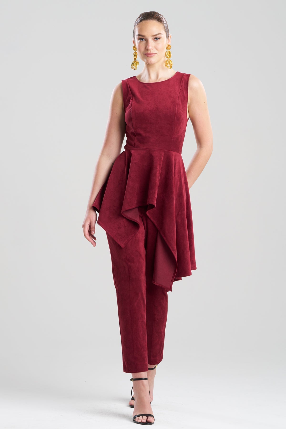 Vegan Luxe Suede Cascade Top Ruby Natori