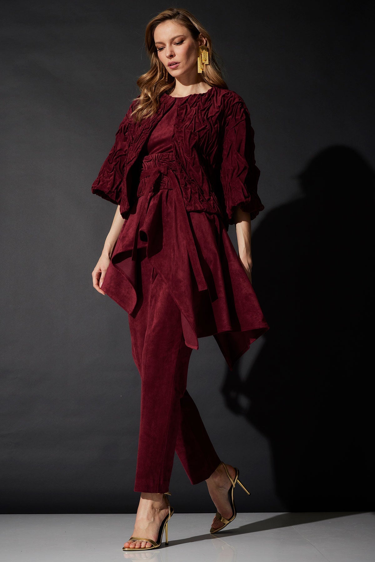 Vegan Luxe Suede Cascade Top Ruby Natori