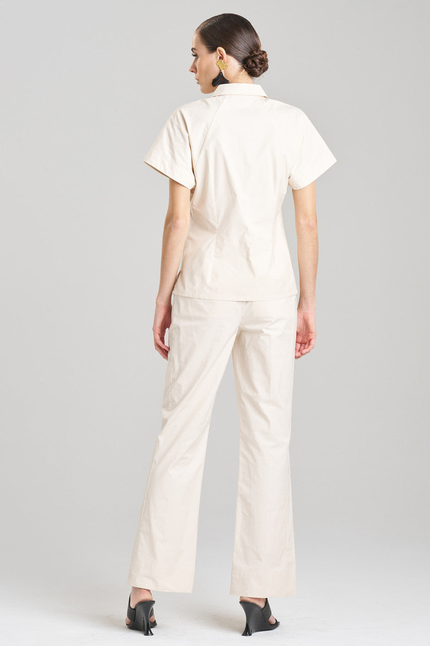 Buy Techno Poplin Shirt in Cream Online Cream Natori