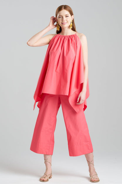 Techno Poplin Handkerchief Top Vivid Coral Natori