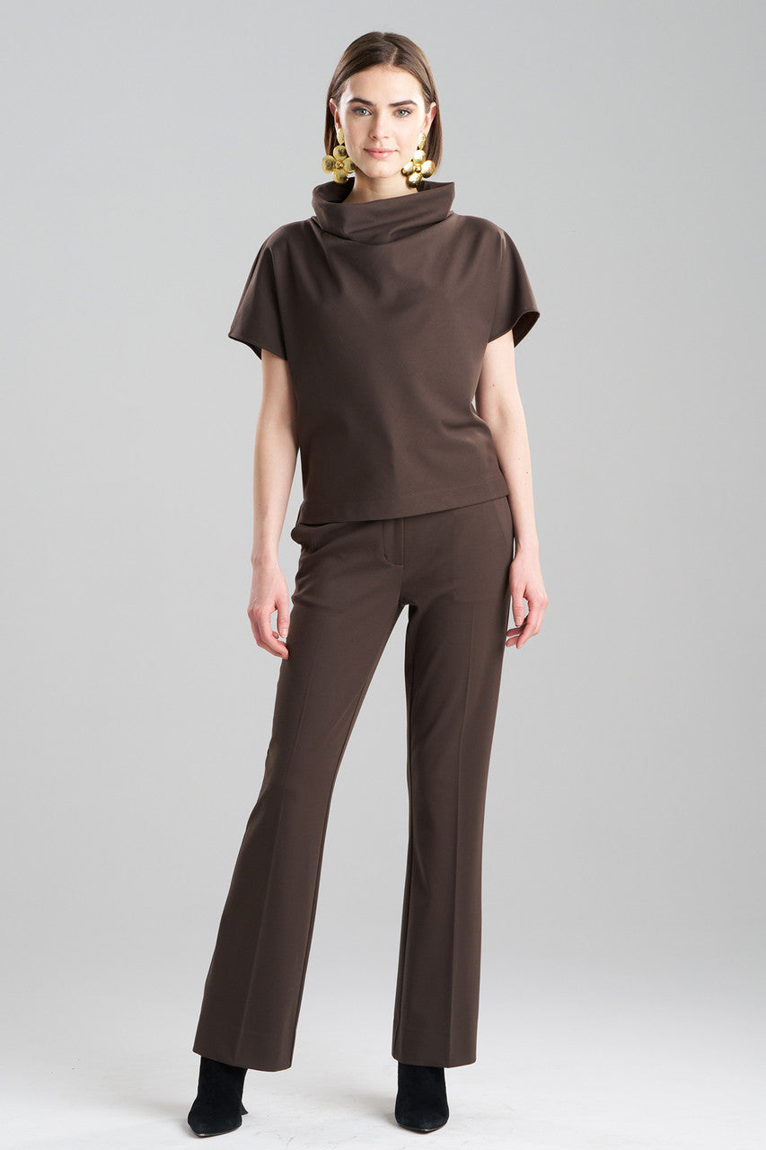 Buy Compact Knit Wedge Funnel Top in Espresso Online Espresso Natori
