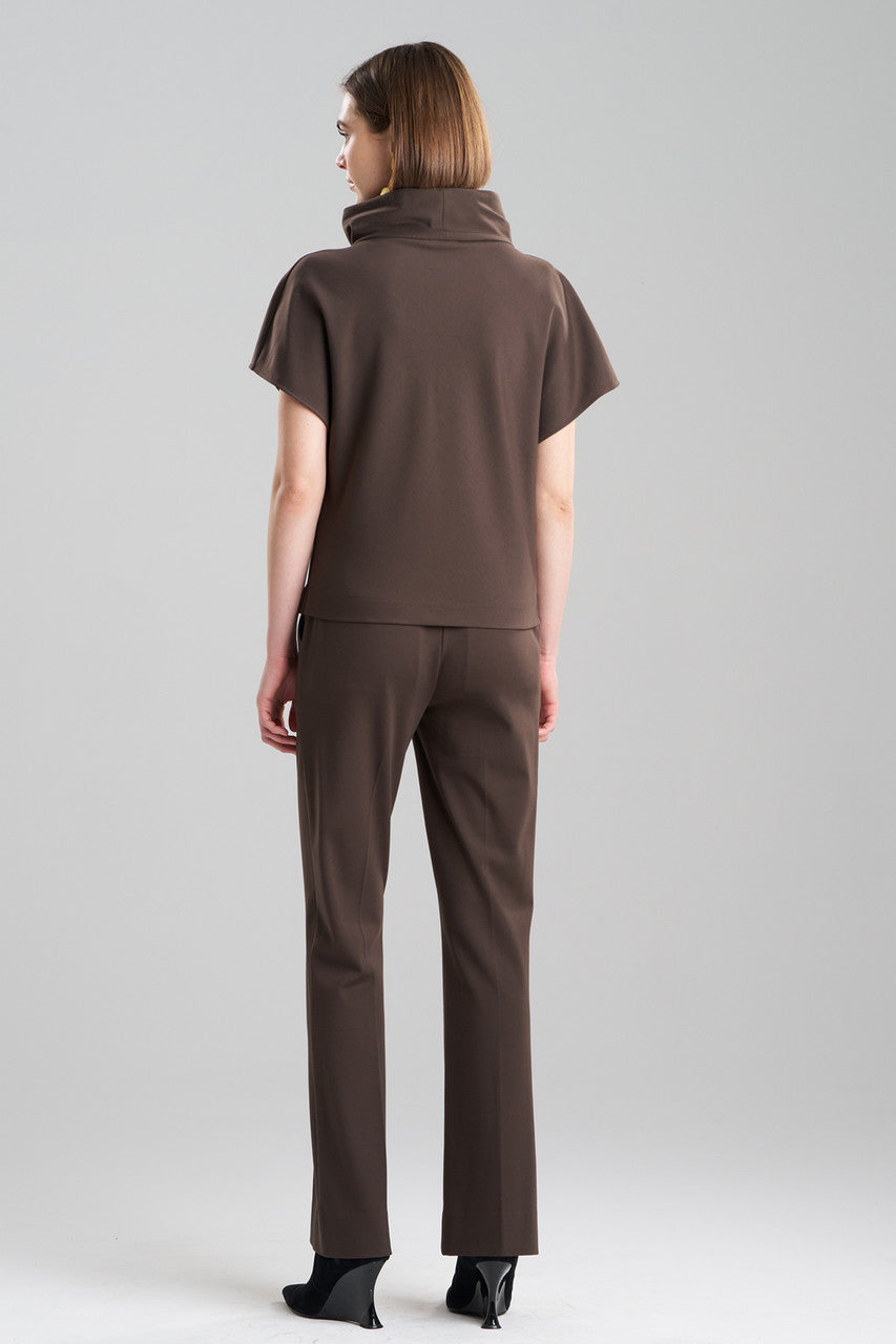 Buy Compact Knit Wedge Funnel Top in Espresso Online Espresso Natori