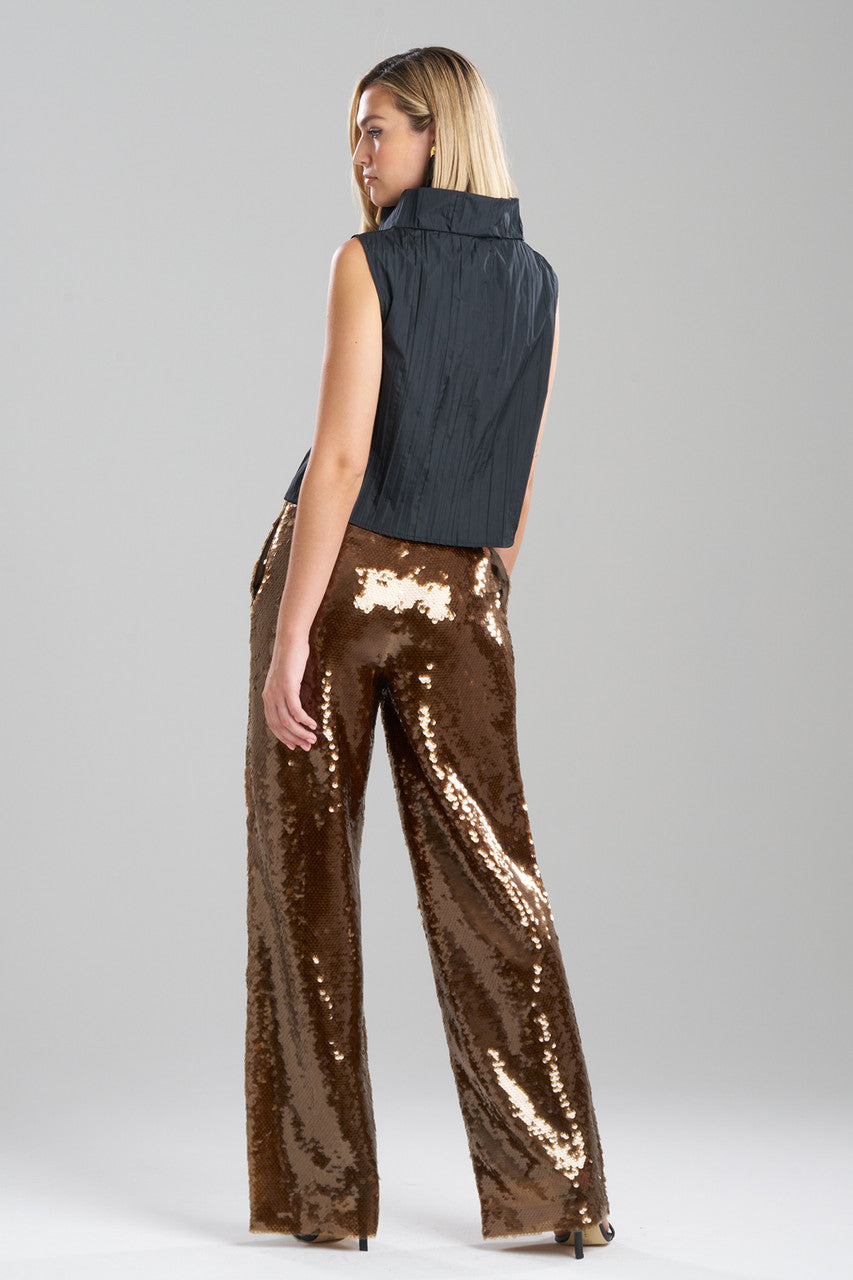 Buy Taffeta Plisse Cowl Top in Black Online Black Natori
