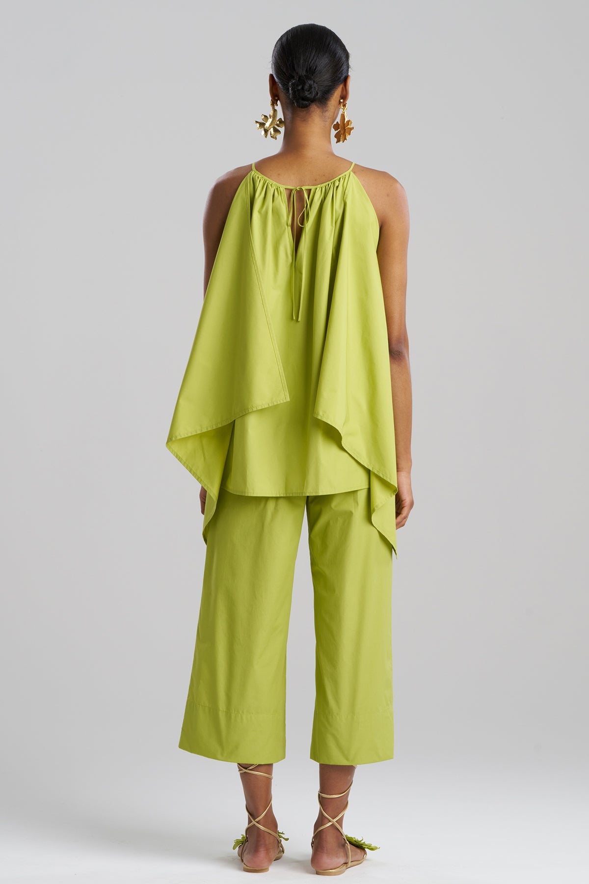 Techno Poplin Handkerchief Top Pear Natori