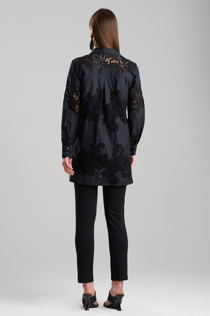Buy Madeira Cutwork Embroidered Tunic Shirt in Black Online Black Natori