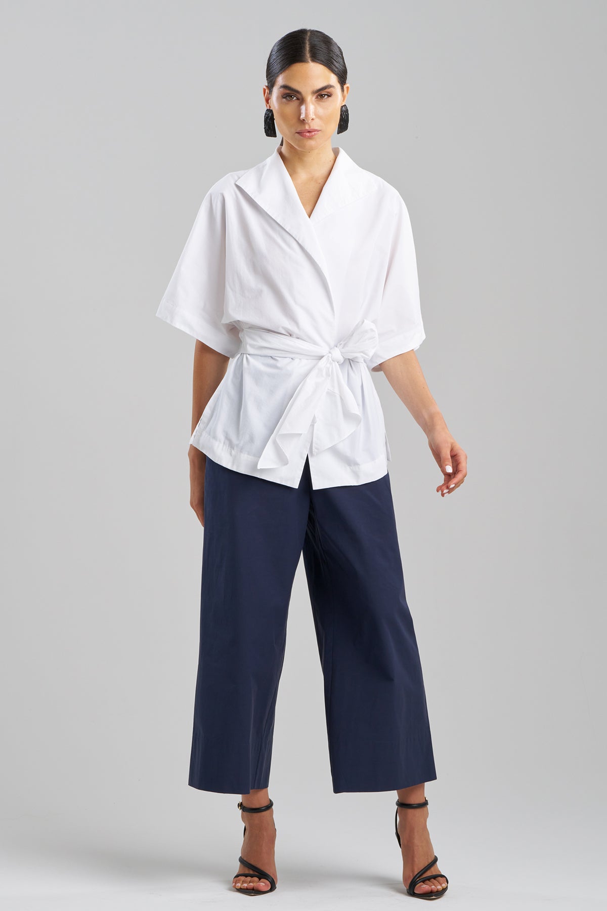 Techno Poplin Wrap Top White Natori