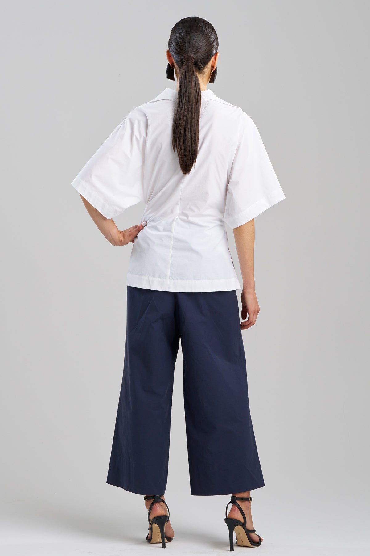 Techno Poplin Wrap Top White Natori