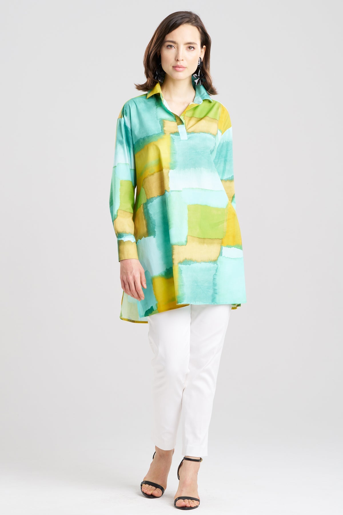 Chiyo Cotton Oversized Shirt Mizu Blue Natori