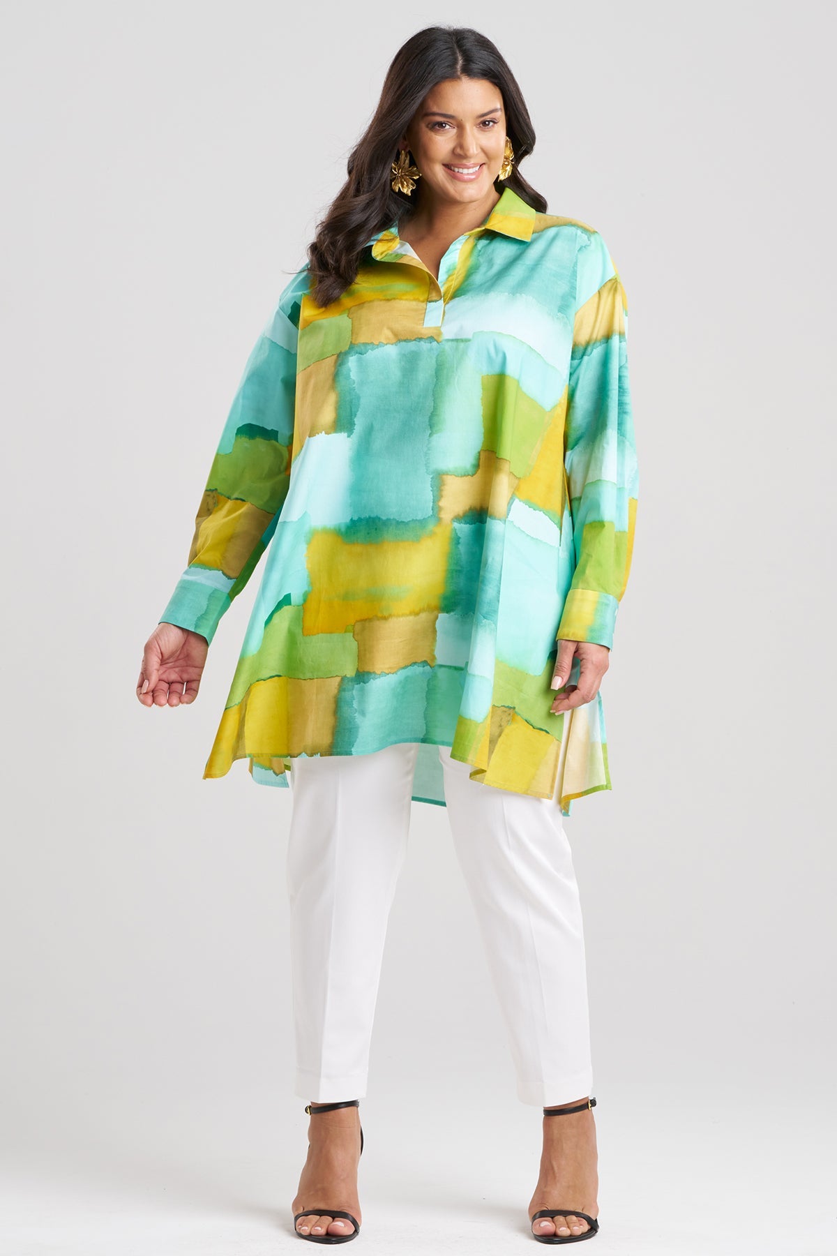 Chiyo Cotton Oversized Shirt Mizu Blue Natori