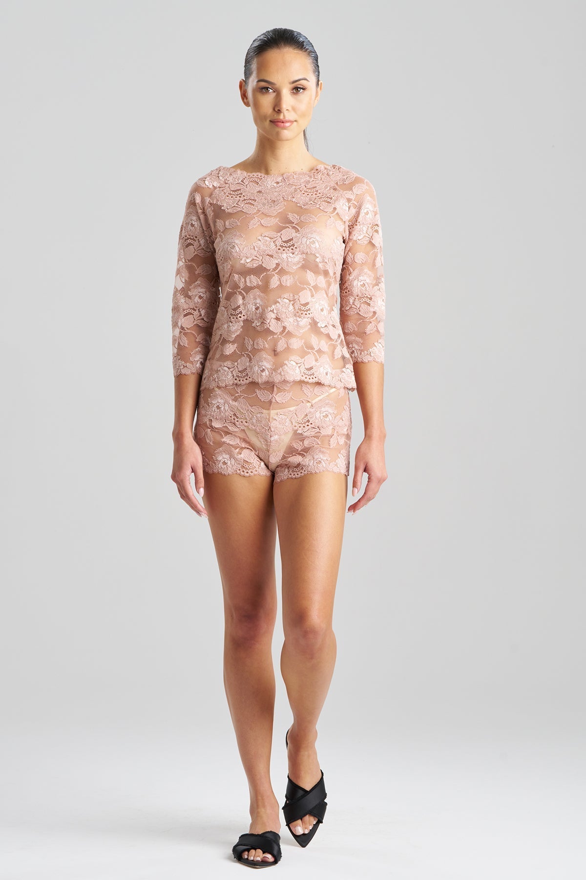 Buy Imagine Allover Lace Top in Rose Petal Online Rose Petal Natori