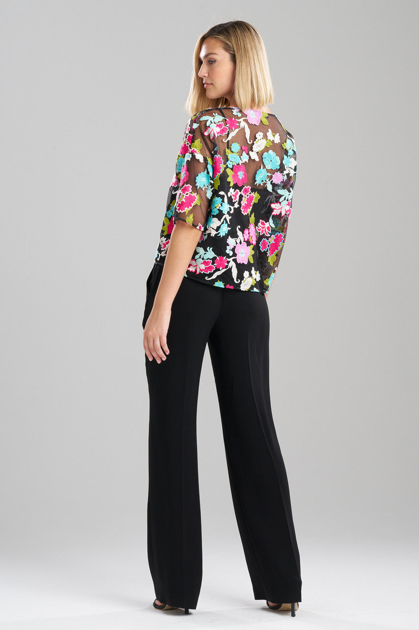 Buy Tangier Embroidered Tulle Top in Black Multi Online Black Multi Natori