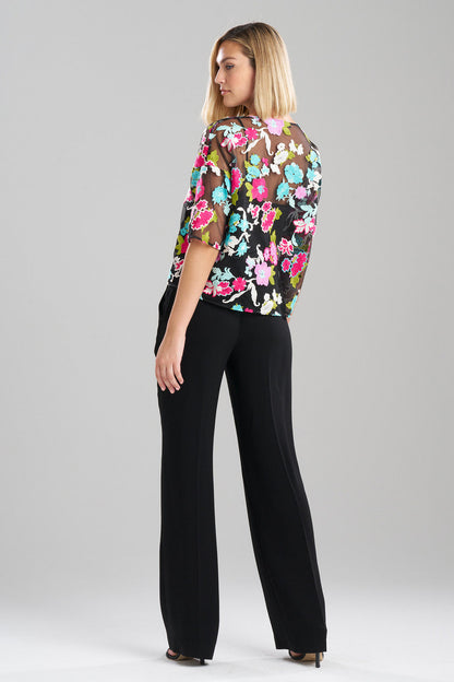 Buy Tangier Embroidered Tulle Top in Black Multi Online Black Multi Natori