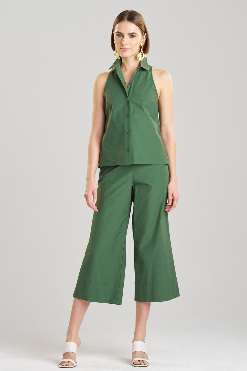 Buy Techno Poplin Sleeveless Shirt in Basil Online Basil Natori