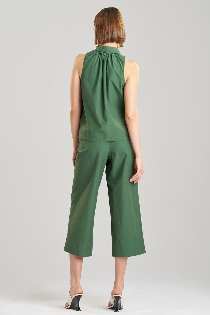 Buy Techno Poplin Sleeveless Shirt in Basil Online Basil Natori