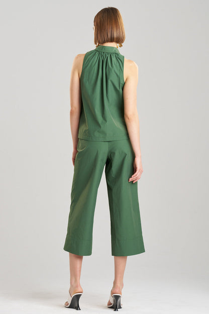 Buy Techno Poplin Sleeveless Shirt in Basil Online Basil Natori