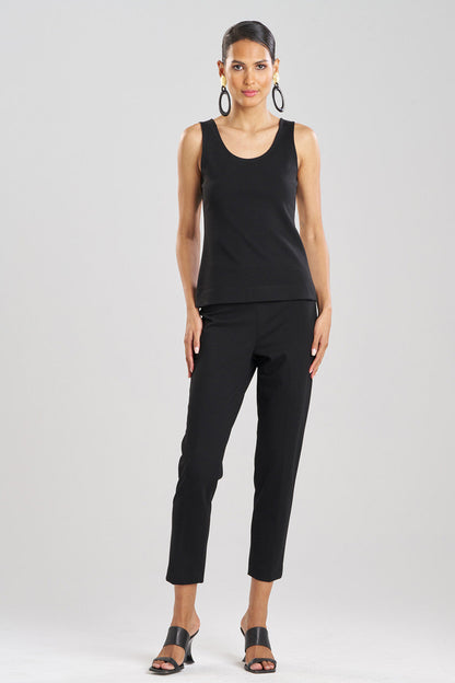 Buy Compact Knit Tank Top in Black Online Black Natori