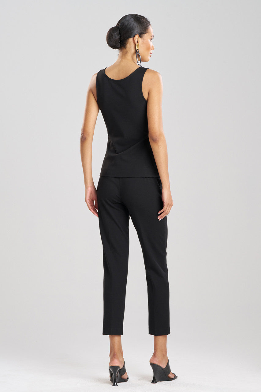 Buy Compact Knit Tank Top in Black Online Black Natori