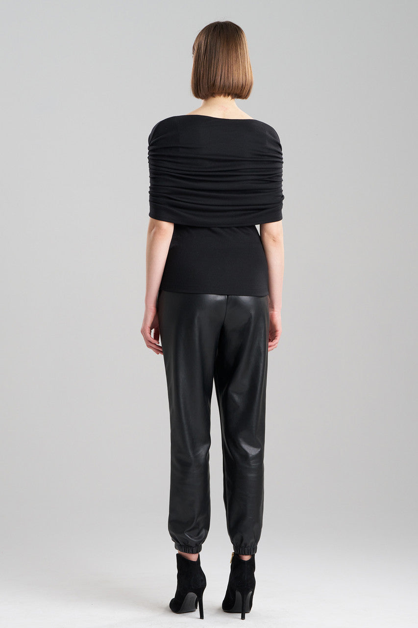 Buy Layering Jersey Rouched Top in Black Online Black Natori