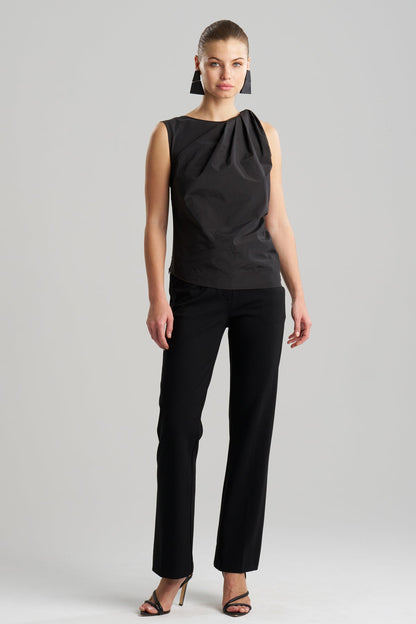 Techno Poplin Origami Top Black Natori