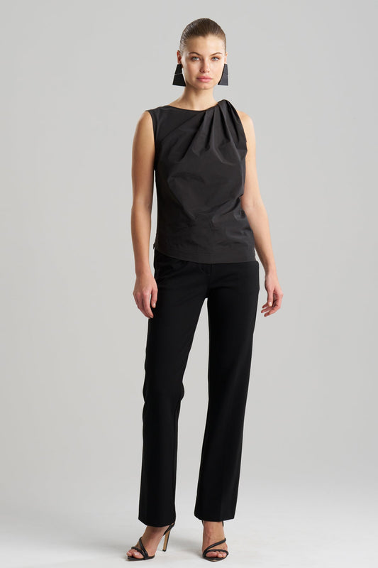 Techno Poplin Origami Top Black Natori