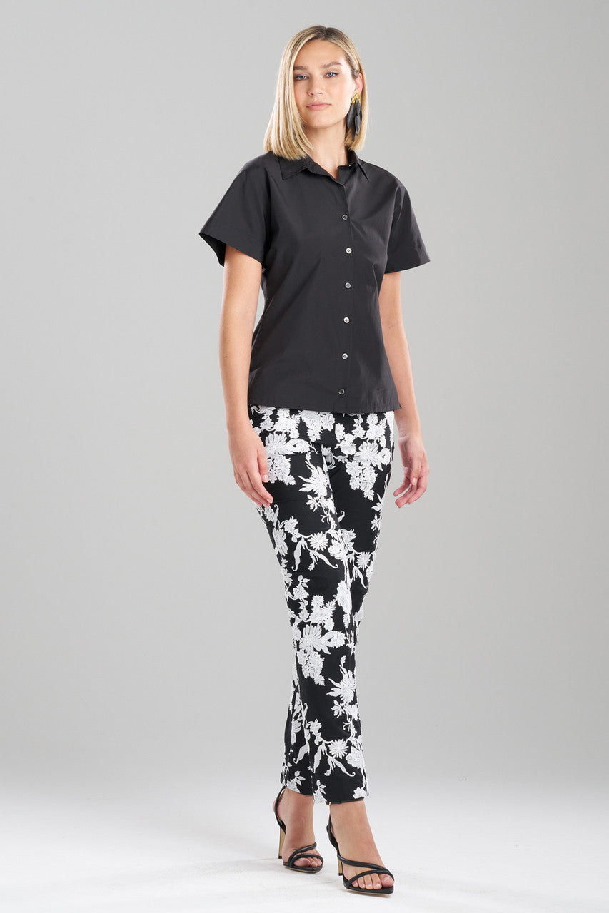 Buy Techno Poplin Shirt in Black Online Black Natori