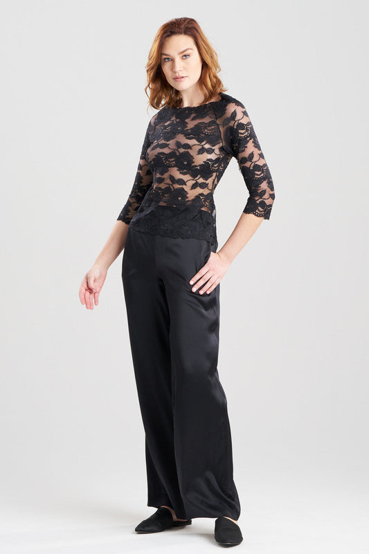 Buy Imagine Allover Lace Top in Black Online Black Natori
