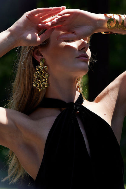 Buy Velvet Halter Top in Black Online Black Natori