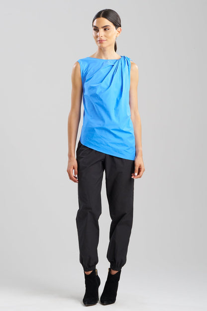 Techno Poplin Origami Top Aster Blue Natori