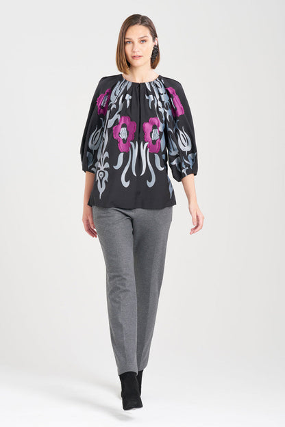 Buy Suzani Jacquard Top in Black Multi Online Black Multi Natori