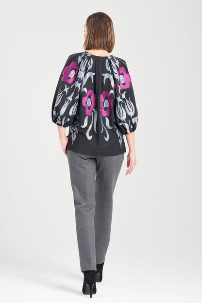 Buy Suzani Jacquard Top in Black Multi Online Black Multi Natori