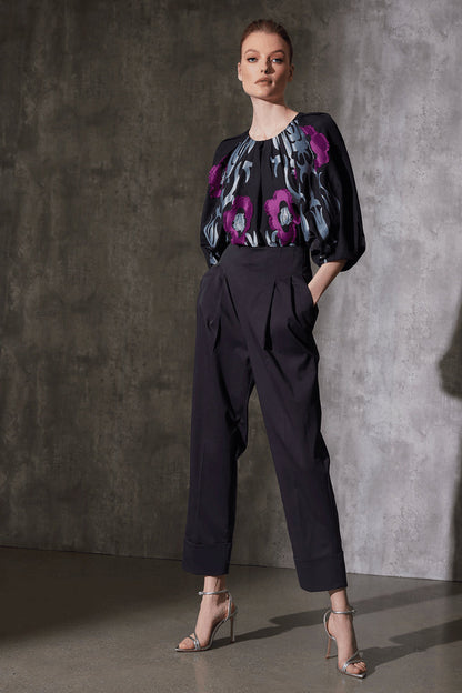 Buy Suzani Jacquard Top in Black Multi Online Black Multi Natori
