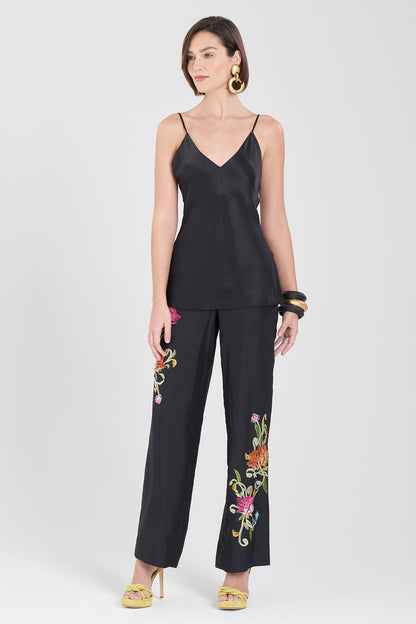 Key Essentials V-Neck Silk Cami Black Natori