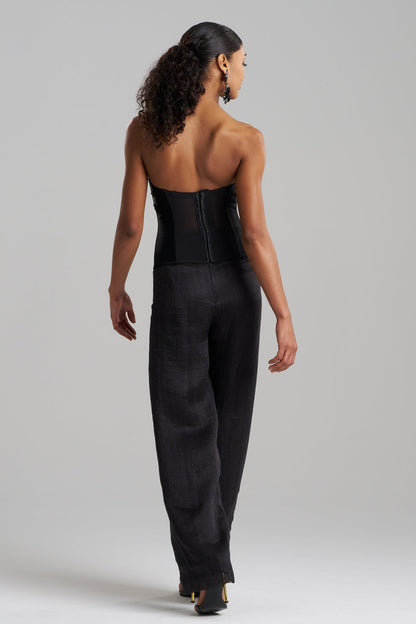 Couture Piña Embroidered Bustier Black Natori
