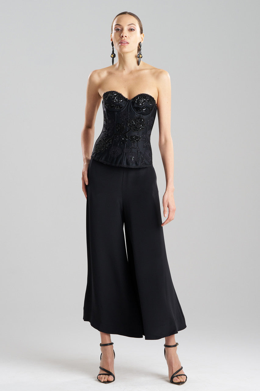 Buy Floral Beaded Corset in Black Online Black Natori