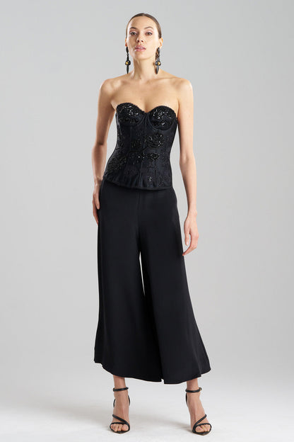 Buy Floral Beaded Corset in Black Online Black Natori