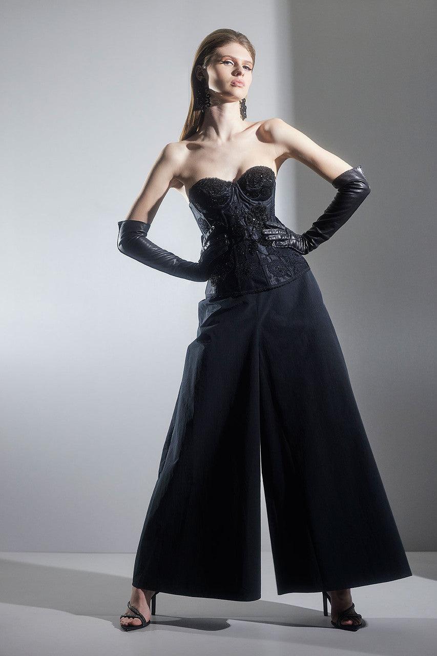 Buy Floral Beaded Corset in Black Online Black Natori