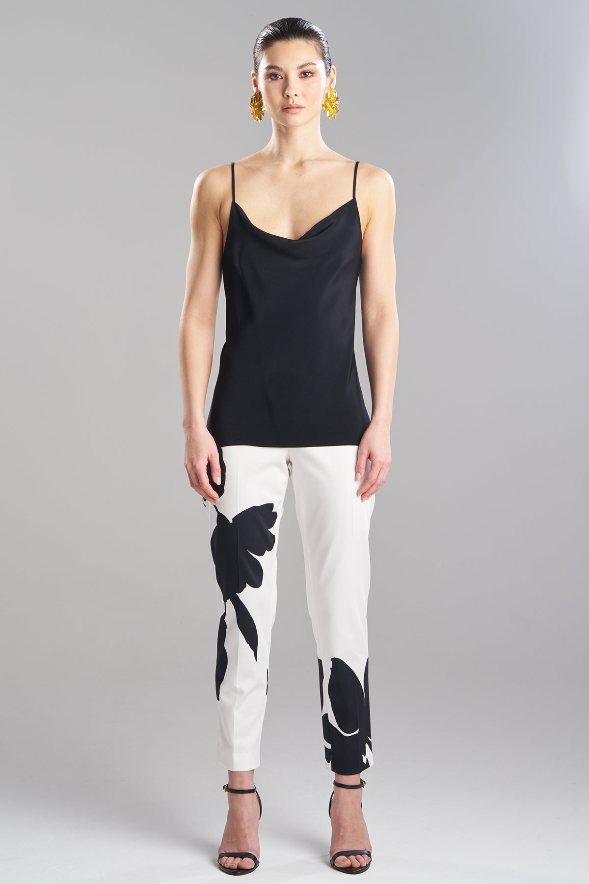 Buy Key Essentials Cowl Silk Cami in Black Online Black Natori