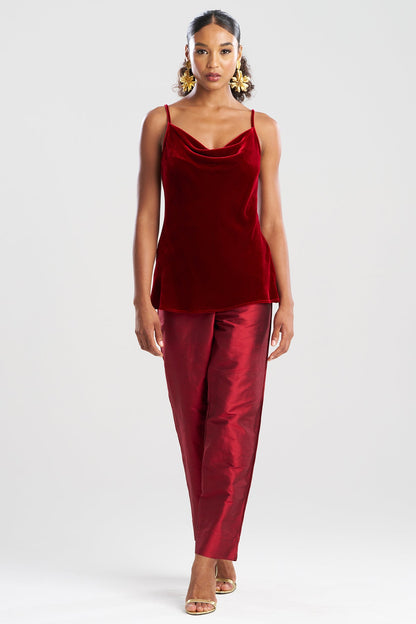 Couture Velvet Silk Cami Red Garnet Natori